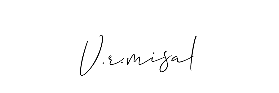 if you are searching for the best signature style for your name V.r.misal. so please give up your signature search. here we have designed multiple signature styles  using Allison_Script. V.r.misal signature style 2 images and pictures png