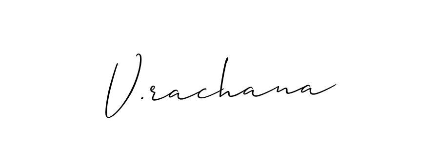 How to Draw V.rachana signature style? Allison_Script is a latest design signature styles for name V.rachana. V.rachana signature style 2 images and pictures png