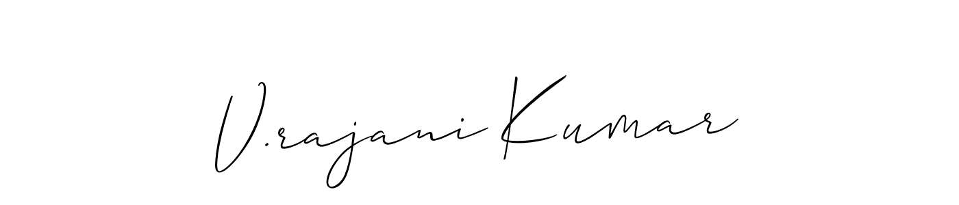 How to Draw V.rajani Kumar signature style? Allison_Script is a latest design signature styles for name V.rajani Kumar. V.rajani Kumar signature style 2 images and pictures png