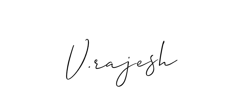 Create a beautiful signature design for name V.rajesh. With this signature (Allison_Script) fonts, you can make a handwritten signature for free. V.rajesh signature style 2 images and pictures png