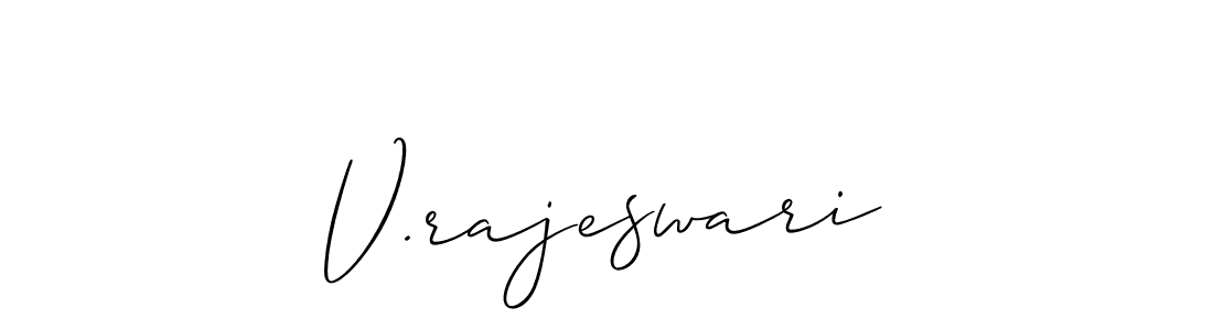 Create a beautiful signature design for name V.rajeswari. With this signature (Allison_Script) fonts, you can make a handwritten signature for free. V.rajeswari signature style 2 images and pictures png