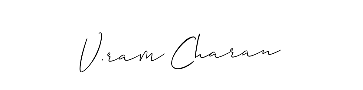 How to Draw V.ram Charan signature style? Allison_Script is a latest design signature styles for name V.ram Charan. V.ram Charan signature style 2 images and pictures png