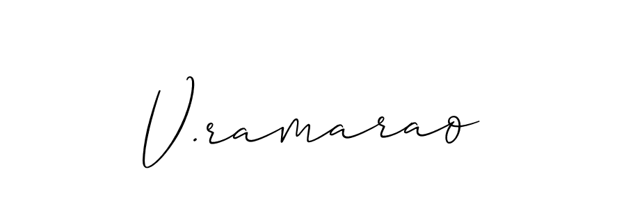Design your own signature with our free online signature maker. With this signature software, you can create a handwritten (Allison_Script) signature for name V.ramarao. V.ramarao signature style 2 images and pictures png