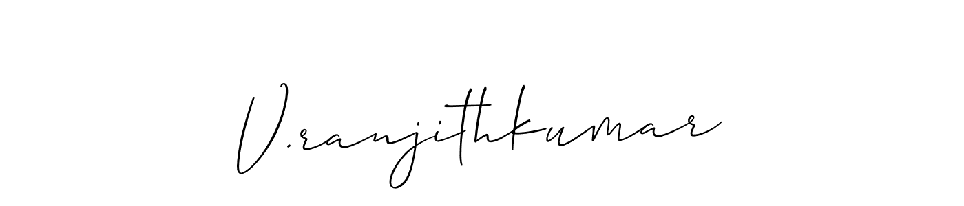 Check out images of Autograph of V.ranjithkumar name. Actor V.ranjithkumar Signature Style. Allison_Script is a professional sign style online. V.ranjithkumar signature style 2 images and pictures png