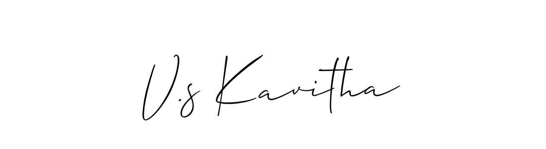 Make a beautiful signature design for name V.s Kavitha. Use this online signature maker to create a handwritten signature for free. V.s Kavitha signature style 2 images and pictures png