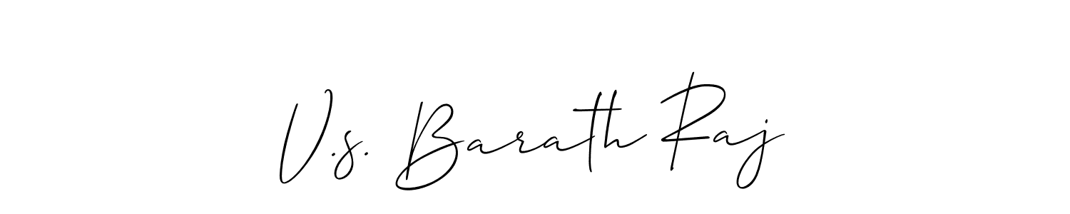 Create a beautiful signature design for name V.s. Barath Raj. With this signature (Allison_Script) fonts, you can make a handwritten signature for free. V.s. Barath Raj signature style 2 images and pictures png