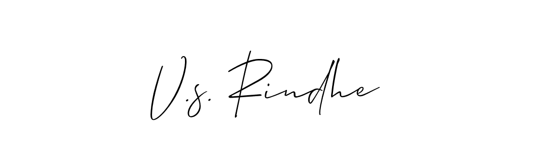 Also we have V.s. Rindhe name is the best signature style. Create professional handwritten signature collection using Allison_Script autograph style. V.s. Rindhe signature style 2 images and pictures png