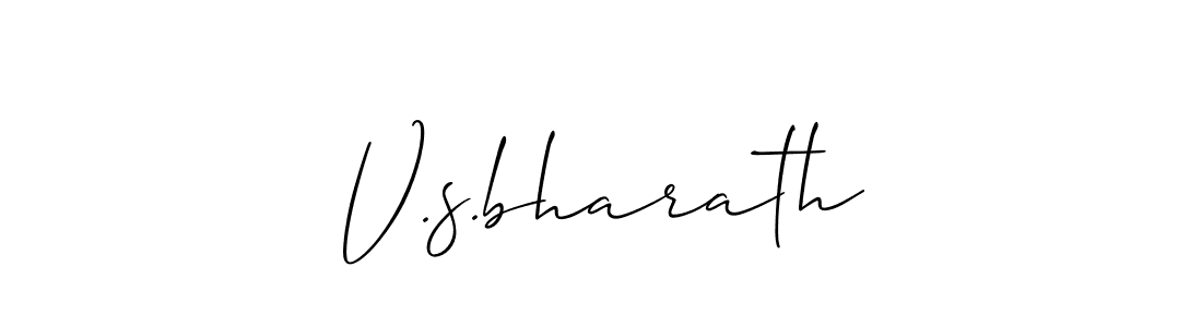 Also You can easily find your signature by using the search form. We will create V.s.bharath name handwritten signature images for you free of cost using Allison_Script sign style. V.s.bharath signature style 2 images and pictures png