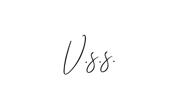 Make a beautiful signature design for name V.s.s.. With this signature (Allison_Script) style, you can create a handwritten signature for free. V.s.s. signature style 2 images and pictures png