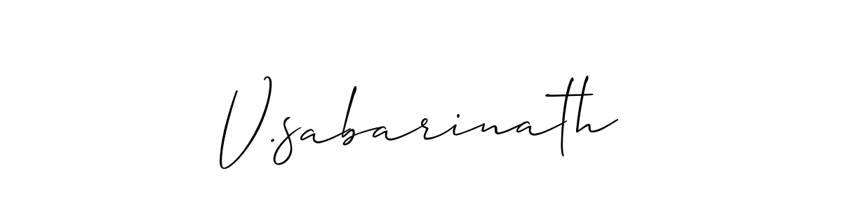 How to Draw V.sabarinath signature style? Allison_Script is a latest design signature styles for name V.sabarinath. V.sabarinath signature style 2 images and pictures png