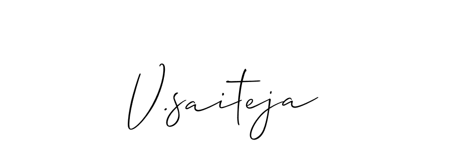 You should practise on your own different ways (Allison_Script) to write your name (V.saiteja) in signature. don't let someone else do it for you. V.saiteja signature style 2 images and pictures png