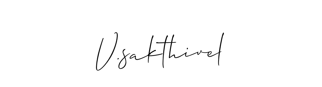 Best and Professional Signature Style for V.sakthivel. Allison_Script Best Signature Style Collection. V.sakthivel signature style 2 images and pictures png