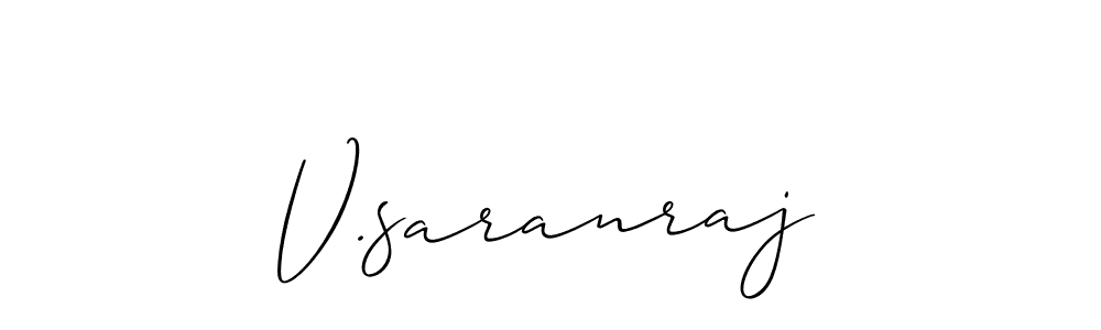 Make a beautiful signature design for name V.saranraj. Use this online signature maker to create a handwritten signature for free. V.saranraj signature style 2 images and pictures png