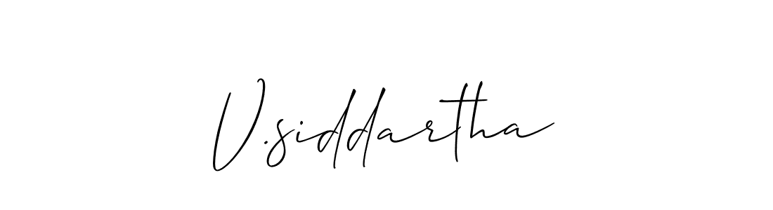 How to Draw V.siddartha signature style? Allison_Script is a latest design signature styles for name V.siddartha. V.siddartha signature style 2 images and pictures png