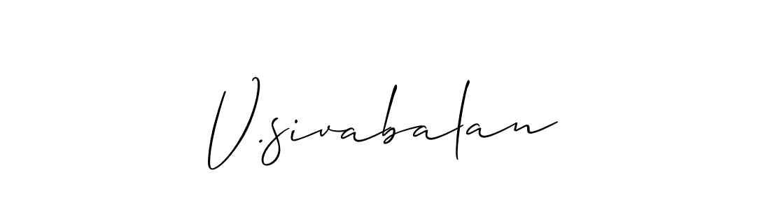 Create a beautiful signature design for name V.sivabalan. With this signature (Allison_Script) fonts, you can make a handwritten signature for free. V.sivabalan signature style 2 images and pictures png