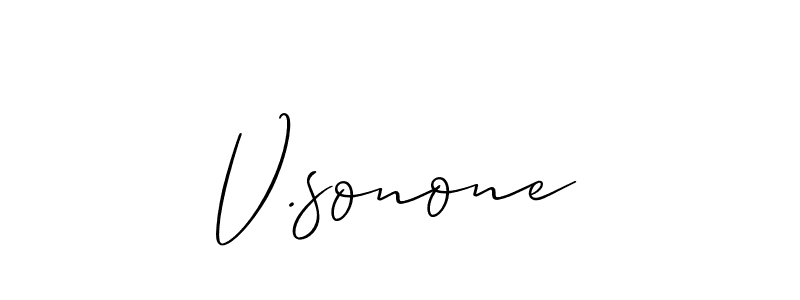 Also we have V.sonone name is the best signature style. Create professional handwritten signature collection using Allison_Script autograph style. V.sonone signature style 2 images and pictures png