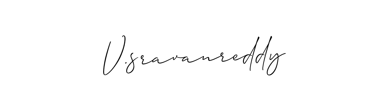 Also we have V.sravanreddy name is the best signature style. Create professional handwritten signature collection using Allison_Script autograph style. V.sravanreddy signature style 2 images and pictures png