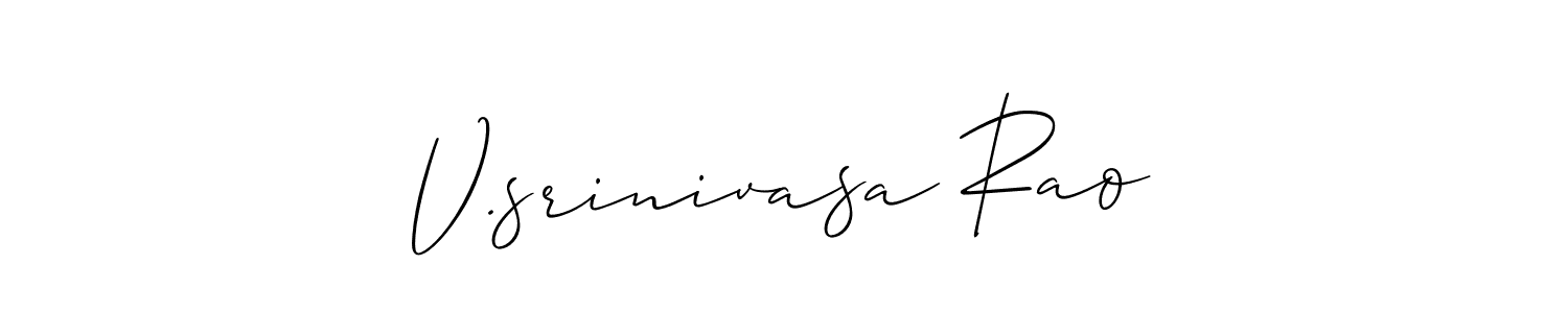 How to make V.srinivasa Rao signature? Allison_Script is a professional autograph style. Create handwritten signature for V.srinivasa Rao name. V.srinivasa Rao signature style 2 images and pictures png