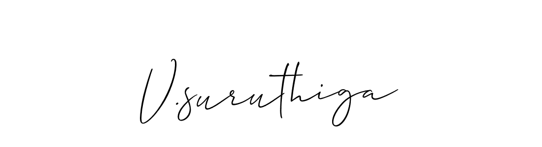 Make a short V.suruthiga signature style. Manage your documents anywhere anytime using Allison_Script. Create and add eSignatures, submit forms, share and send files easily. V.suruthiga signature style 2 images and pictures png