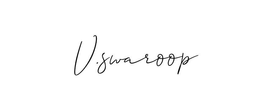 Similarly Allison_Script is the best handwritten signature design. Signature creator online .You can use it as an online autograph creator for name V.swaroop. V.swaroop signature style 2 images and pictures png