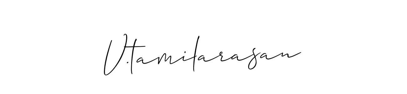 Best and Professional Signature Style for V.tamilarasan. Allison_Script Best Signature Style Collection. V.tamilarasan signature style 2 images and pictures png