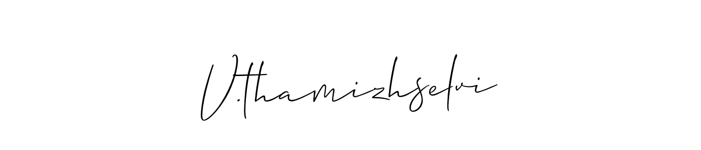 This is the best signature style for the V.thamizhselvi name. Also you like these signature font (Allison_Script). Mix name signature. V.thamizhselvi signature style 2 images and pictures png