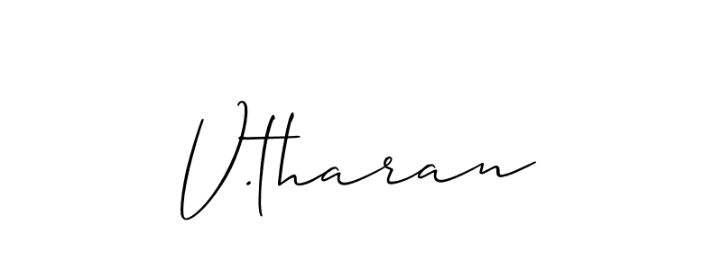 Best and Professional Signature Style for V.tharan. Allison_Script Best Signature Style Collection. V.tharan signature style 2 images and pictures png