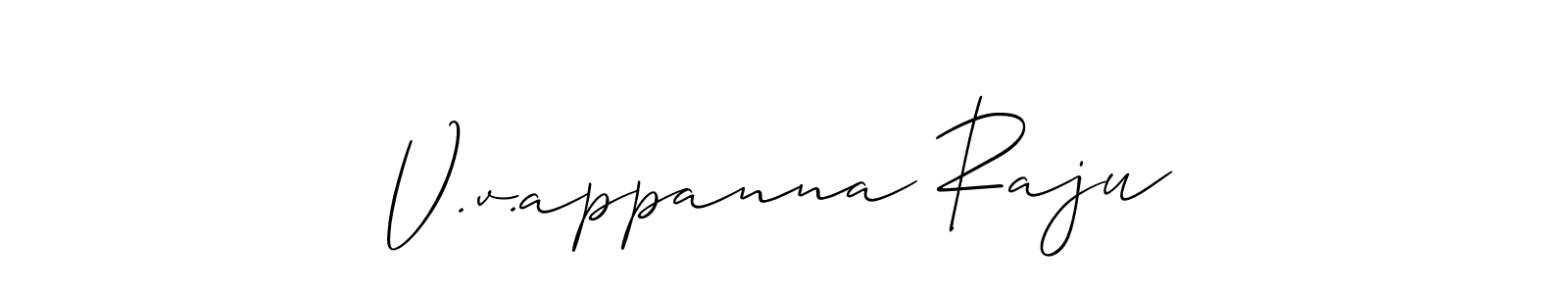 Make a beautiful signature design for name V.v.appanna Raju. With this signature (Allison_Script) style, you can create a handwritten signature for free. V.v.appanna Raju signature style 2 images and pictures png