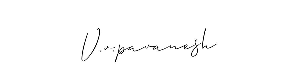 How to make V.v.pavanesh signature? Allison_Script is a professional autograph style. Create handwritten signature for V.v.pavanesh name. V.v.pavanesh signature style 2 images and pictures png