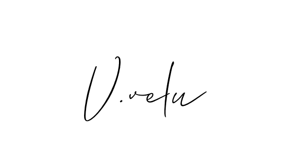 It looks lik you need a new signature style for name V.velu. Design unique handwritten (Allison_Script) signature with our free signature maker in just a few clicks. V.velu signature style 2 images and pictures png