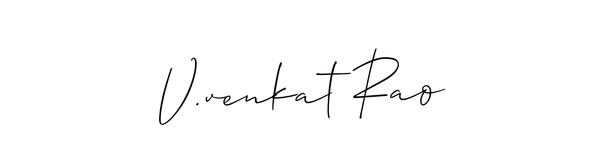 You can use this online signature creator to create a handwritten signature for the name V.venkat Rao. This is the best online autograph maker. V.venkat Rao signature style 2 images and pictures png