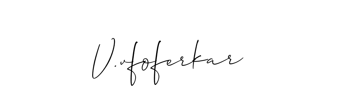 How to make V.vfoferkar signature? Allison_Script is a professional autograph style. Create handwritten signature for V.vfoferkar name. V.vfoferkar signature style 2 images and pictures png