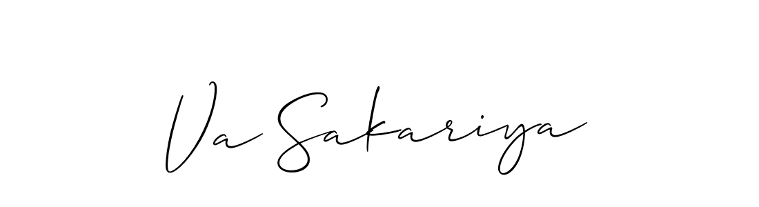 The best way (Allison_Script) to make a short signature is to pick only two or three words in your name. The name Va Sakariya include a total of six letters. For converting this name. Va Sakariya signature style 2 images and pictures png