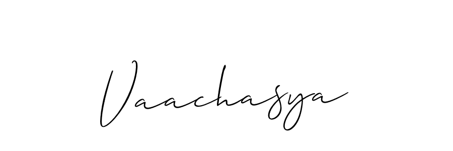 Vaachasya stylish signature style. Best Handwritten Sign (Allison_Script) for my name. Handwritten Signature Collection Ideas for my name Vaachasya. Vaachasya signature style 2 images and pictures png