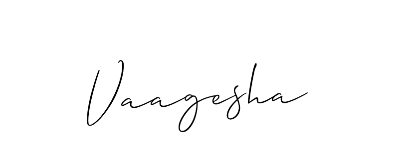 Design your own signature with our free online signature maker. With this signature software, you can create a handwritten (Allison_Script) signature for name Vaagesha. Vaagesha signature style 2 images and pictures png