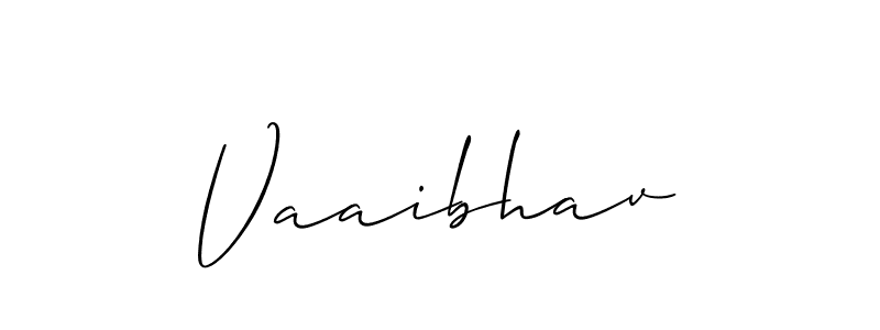 You should practise on your own different ways (Allison_Script) to write your name (Vaaibhav) in signature. don't let someone else do it for you. Vaaibhav signature style 2 images and pictures png