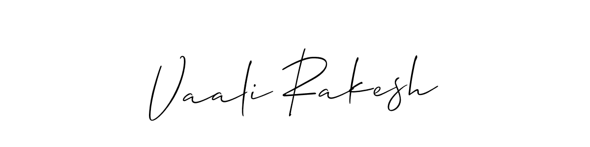 Also You can easily find your signature by using the search form. We will create Vaali Rakesh name handwritten signature images for you free of cost using Allison_Script sign style. Vaali Rakesh signature style 2 images and pictures png