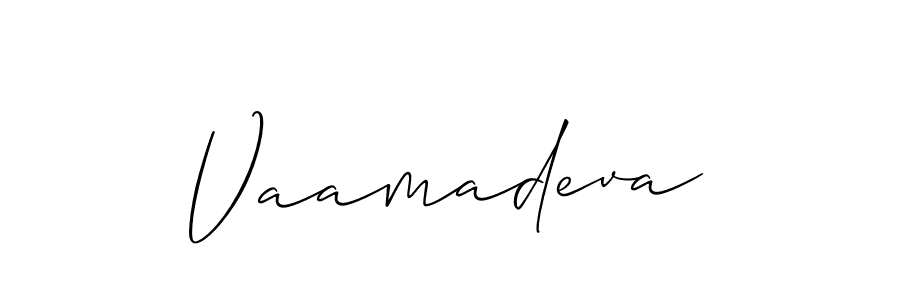 The best way (Allison_Script) to make a short signature is to pick only two or three words in your name. The name Vaamadeva include a total of six letters. For converting this name. Vaamadeva signature style 2 images and pictures png
