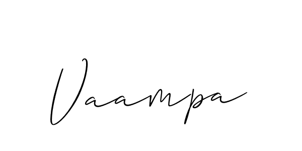 It looks lik you need a new signature style for name Vaampa. Design unique handwritten (Allison_Script) signature with our free signature maker in just a few clicks. Vaampa signature style 2 images and pictures png