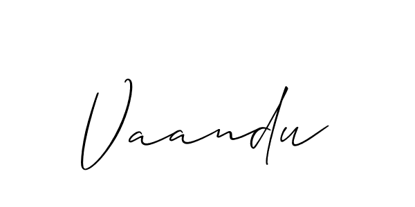 Vaandu stylish signature style. Best Handwritten Sign (Allison_Script) for my name. Handwritten Signature Collection Ideas for my name Vaandu. Vaandu signature style 2 images and pictures png