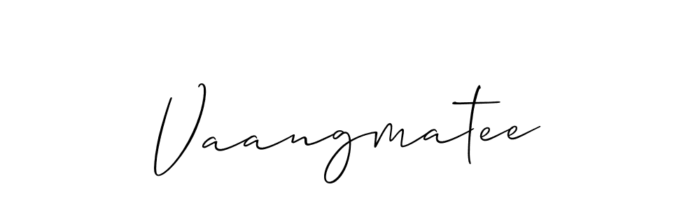 Also we have Vaangmatee name is the best signature style. Create professional handwritten signature collection using Allison_Script autograph style. Vaangmatee signature style 2 images and pictures png