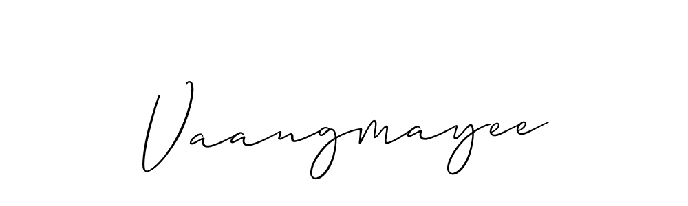 Vaangmayee stylish signature style. Best Handwritten Sign (Allison_Script) for my name. Handwritten Signature Collection Ideas for my name Vaangmayee. Vaangmayee signature style 2 images and pictures png