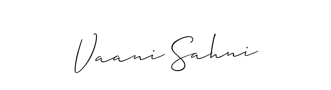 How to Draw Vaani Sahni signature style? Allison_Script is a latest design signature styles for name Vaani Sahni. Vaani Sahni signature style 2 images and pictures png