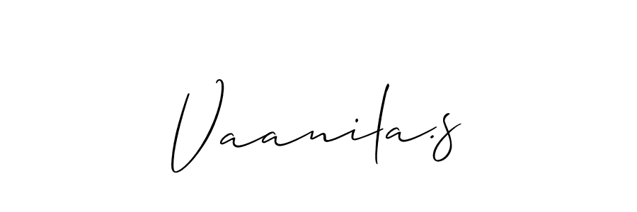 How to Draw Vaanila.s signature style? Allison_Script is a latest design signature styles for name Vaanila.s. Vaanila.s signature style 2 images and pictures png