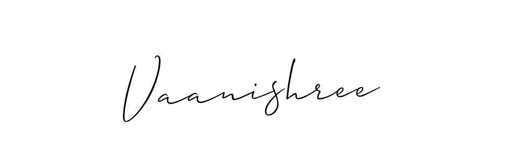 Vaanishree stylish signature style. Best Handwritten Sign (Allison_Script) for my name. Handwritten Signature Collection Ideas for my name Vaanishree. Vaanishree signature style 2 images and pictures png