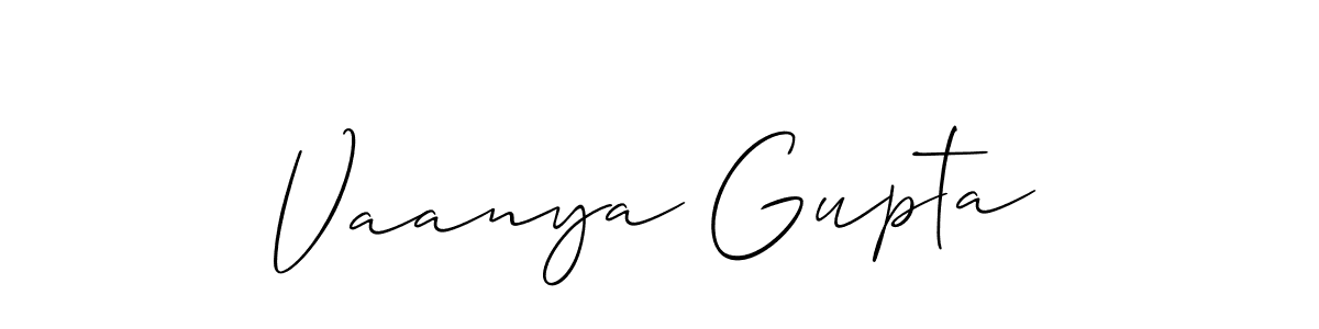 It looks lik you need a new signature style for name Vaanya Gupta. Design unique handwritten (Allison_Script) signature with our free signature maker in just a few clicks. Vaanya Gupta signature style 2 images and pictures png