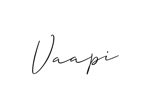 Make a beautiful signature design for name Vaapi. With this signature (Allison_Script) style, you can create a handwritten signature for free. Vaapi signature style 2 images and pictures png