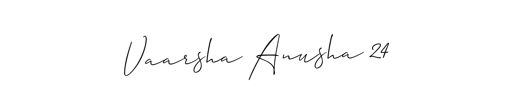 Use a signature maker to create a handwritten signature online. With this signature software, you can design (Allison_Script) your own signature for name Vaarsha Anusha 24. Vaarsha Anusha 24 signature style 2 images and pictures png