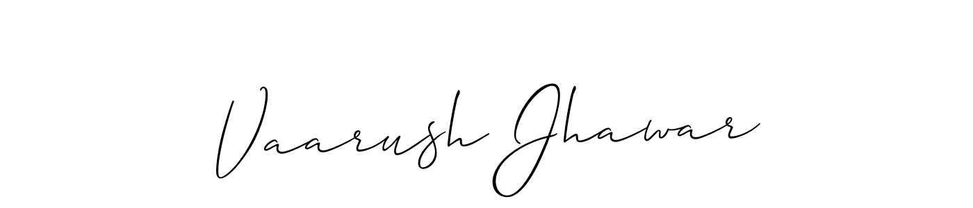 if you are searching for the best signature style for your name Vaarush Jhawar. so please give up your signature search. here we have designed multiple signature styles  using Allison_Script. Vaarush Jhawar signature style 2 images and pictures png
