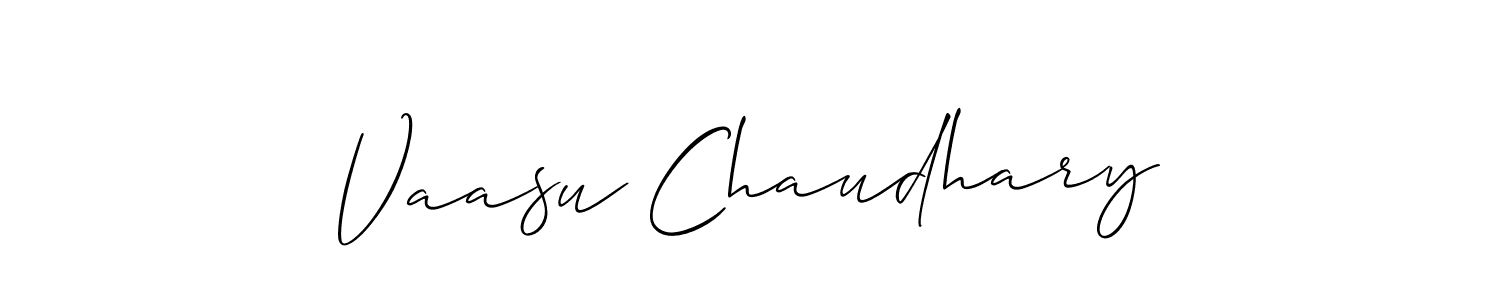 Vaasu Chaudhary stylish signature style. Best Handwritten Sign (Allison_Script) for my name. Handwritten Signature Collection Ideas for my name Vaasu Chaudhary. Vaasu Chaudhary signature style 2 images and pictures png